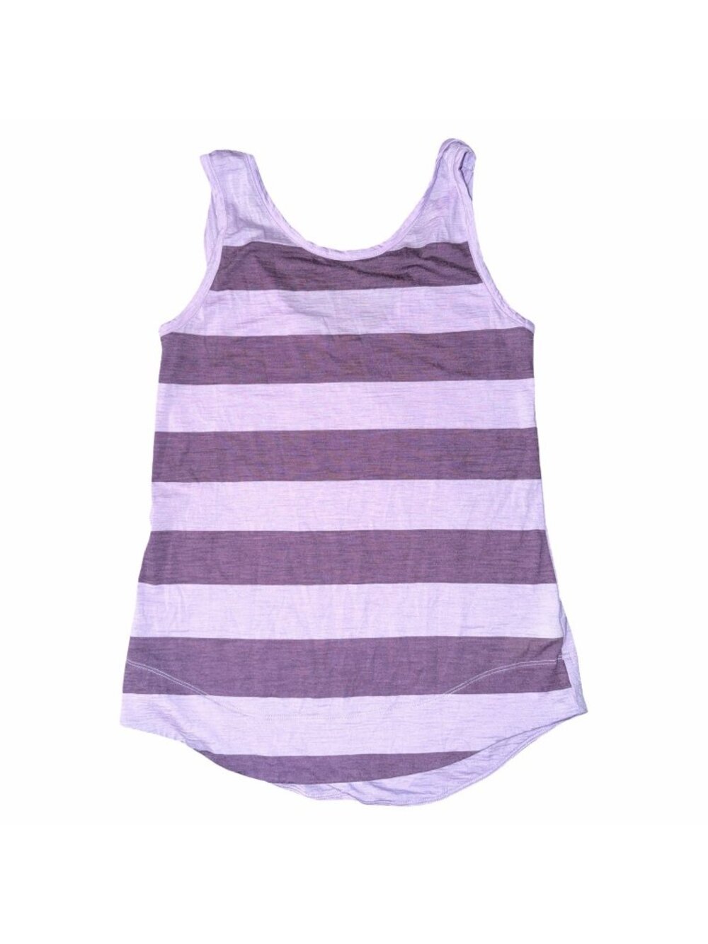 Icebreaker Merino Wool Tank Top Woman’s Small Lavender Striped Sport Base Layer